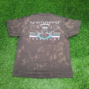 VTG 90s Northwest-Territory Pocket T-Shirt M/L Bleach-Dyed